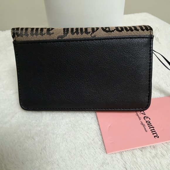 Juicy Couture Brown and Black Wallet with Gold Bow - Picture 2 of 4